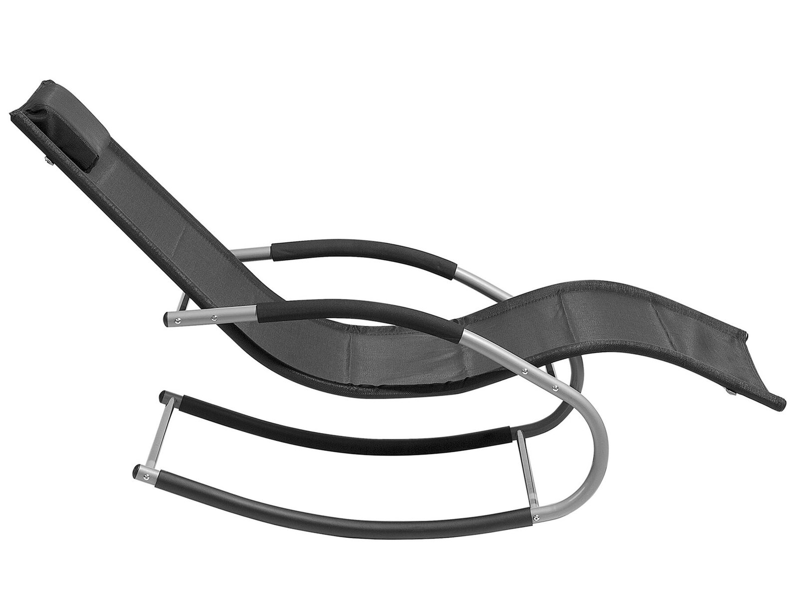 Schaukel-Sonnenliegen CARANO Metall Schwarz - Image 2